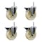 Service Caster 5 Inch Nylon Wheel Swivel 34 Inch Threaded Stem Caster Set with Brake SCC SCC-TS20S514-NYS-PLB-34212-4 - alternate 1